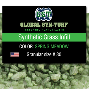 Artificial Grass Installation Infill Materials: 
              Use only when necessary. 
                Medium or #30 Kiln Dried Sand. 
                Depending on the pile heights, infill amount may vary. 
                Special infill made for pet turf is available.